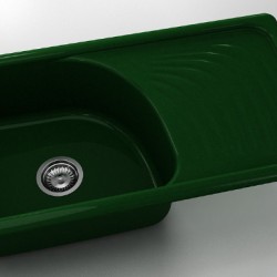  Mивка Classic 205, Polymer Marble, 09 Зелен гранит, с включен сифон  - Bucătărie