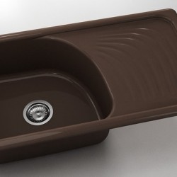  Mивка Classic 205, Polymer Marble, 18 Тъмно венге, с включен сифон  - Bucătărie