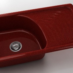  Mивка Classic 205, Granicite, 530 Firebrick, с включен сифон  - Bucătărie