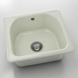  Mивка Classic 207, Polymer marble, 02 Полярен гранит, с включен сифон  - Bucătărie