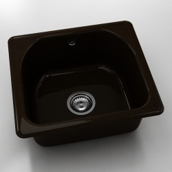  Mивка Classic 207, Polymer marble, 18 Тъмно венге, с включен сифон  - Bucătărie
