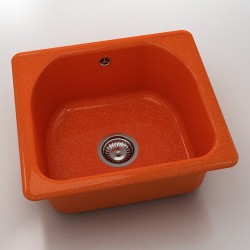  Mивка Classic 207, Polymer marble, 19 Сребрист оранж, с включен сифон  - Bucătărie