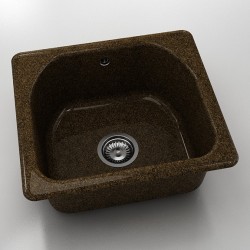  Mивка Classic 207, Granicite, 349 Sandstone,  с включен сифон  - Bucătărie