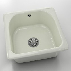  Mивка Classic 208, Polymer marble, 02 Полярен гранит,  с включен сифон  - Bucătărie