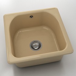  Mивка Classic 208, Polymer marble, 04 Розов оникс,  с включен сифон  - Bucătărie