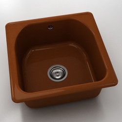  Mивка Classic 208, Polymer marble, 07 Азалия,  с включен сифон  - Bucătărie