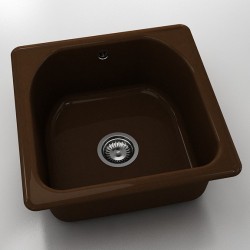 Mивка Classic 208, Polymer marble, 17 Светло венге,  с включен сифон  - Bucătărie