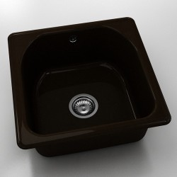  Mивка Classic 208, Polymer marble, 18 Тъмно венге,  с включен сифон  - Bucătărie
