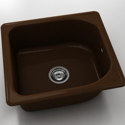  Mивка Classic 209, Polymer marble, 17 Светло венге, с включен сифон  - Bucătărie