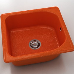  Mивка Classic 209, Polymer marble, 19 Сребрист оранж, с включен сифон  - Bucătărie