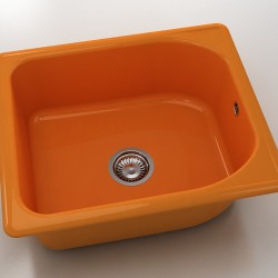  Mивка Classic 210, Polymer Marble, 16 Оранж, с включен сифон  - Bucătărie