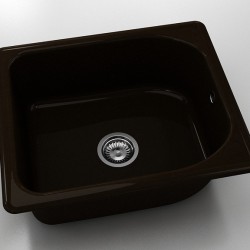 Mивка Classic 210, Polymer Marble, 18 Тъмно венге, с включен сифон  - Bucătărie