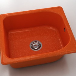  Mивка Classic 210, Polymer Marble, 19 Сребрист оранж, с включен сифон  - Bucătărie