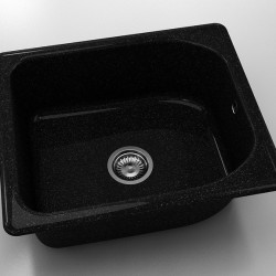  Mивка Classic 210, Granicite, 422 Galaxy Black, с включен сифон  - Bucătărie