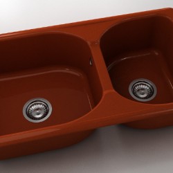  Mивка Classic 213, Polymer marble, 08 Калвадос, с включен сифон  - Bucătărie