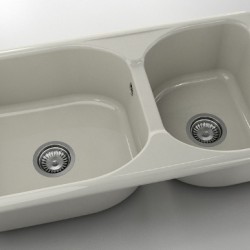  Mивка Classic 213, Polymer marble, 11 Сив гранит, с включен сифон  - Bucătărie