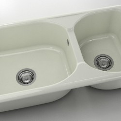  Mивка Classic 214, Polymer marble, 02 Полярен гранит, с включен сифон  - Bucătărie
