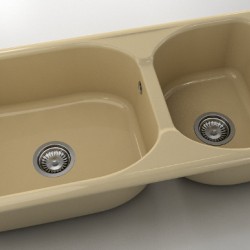  Mивка Classic 214, Polymer marble, 05 Капучино гранит, с включен сифон  - Bucătărie