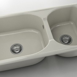  Mивка Classic 214, Polymer marble, 11 Сив гранит, с включен сифон  - Bucătărie