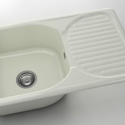  Mивка Classic 215, Polymer Marble, 02 Полярен гранит, с включен сифон  - Bucătărie