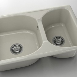  Mивка Classic 216, Polymer marble, 11 Сив гранит, с включен сифон  - Bucătărie