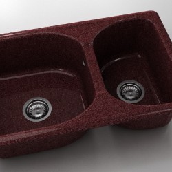  Mивка Classic 216, Granicite, 100 Bordo, с включен сифон  - Bucătărie