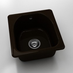 Мивка Classic 217, Polymer marble, 18 Тъмно венге, с включен сифон - Chiuvete