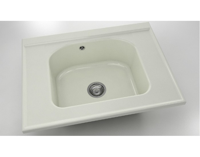 Mивка Classic 218, Polymer marble, 02 Полярен гранит, с включен сифон