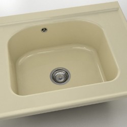  Mивка Classic 218, Polymer marble, 03 Жасмин, с включен сифон  - Bucătărie