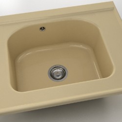  Mивка Classic 218, Polymer marble, 05 Капучино гранит, с включен сифон  - Bucătărie
