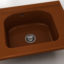 Mивка Classic 218, Polymer marble, 07 Азалия, с включен сифон  - Bucătărie