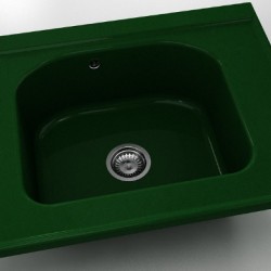  Mивка Classic 218, Polymer marble, 09 Зелен гранит, с включен сифон  - Bucătărie