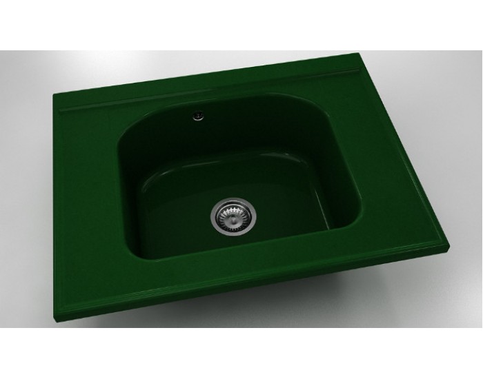 Mивка Classic 218, Polymer marble, 09 Зелен гранит, с включен сифон