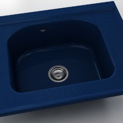 Mивка Classic 218, Polymer marble, 10 Син гранит, с включен сифон  - Bucătărie