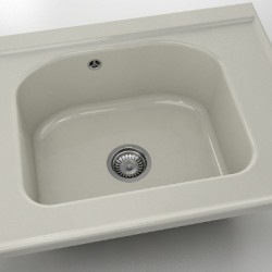  Mивка Classic 218, Polymer marble, 11 Сив гранит, с включен сифон  - Bucătărie