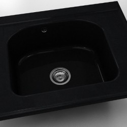  Mивка Classic 218, Polymer marble, 12 Черен гранит, с включен сифон  - Bucătărie