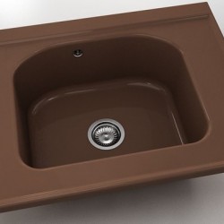  Mивка Classic 218, Polymer marble, 17 Светло венге, с включен сифон  - Bucătărie