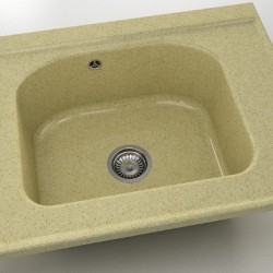  Mивка Classic 218, Granicite, 879 Cocoa cream, с включен сифон  - Bucătărie