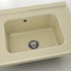  Mивка Classic 219, Polymer marble, 03 Жасмин, с включен сифон  - Bucătărie
