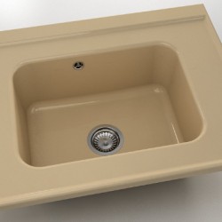  Mивка Classic 219, Polymer marble, 04 Розов оникс, с включен сифон  - Bucătărie
