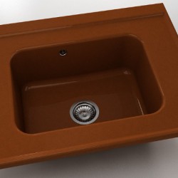  Mивка Classic 219, Polymer marble, 07 Азалия, с включен сифон  - Bucătărie