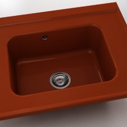 Mивка Classic 219, Polymer marble, 08 Калвадос, с включен сифон  - Bucătărie