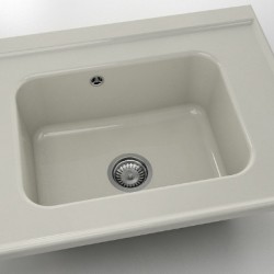  Mивка Classic 219, Polymer marble, 11 Сив гранит, с включен сифон  - Bucătărie