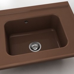  Mивка Classic 219, Polymer marble, 17 Светло венге, с включен сифон  - Bucătărie