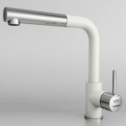 Смесител за кухня с изтеглящ се душ Impact 68936, Fat Granite, 1001 бял - Bucătărie