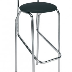 Бар стол Jola Chrome, черен - Scaune de bar