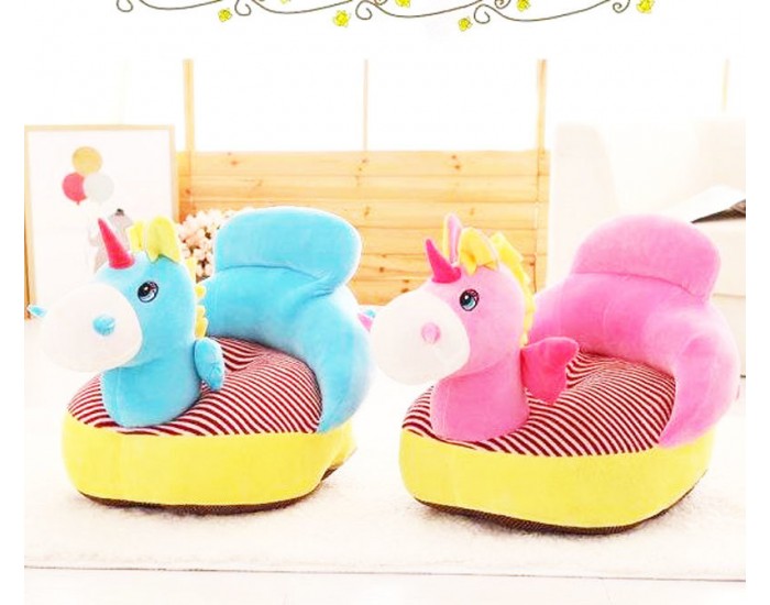 Детски плюшен фотьойл Smart Blue Unicorn
