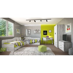 Спален комплект Mod 5034, Дъб крафт бял - Seturi mobilier pentru copii