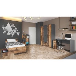 Спален комплект Mod 5039, Олд стайл/Графит - Seturi mobilier pentru copii