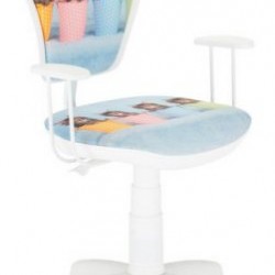 Детски стол Мебели Богдан модел Mini Cats white, с подлакътници - Scaune pentru copii